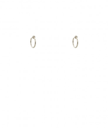 Créoles à clip argentées 1 cm Confort quotidien – Création Tara Pépita