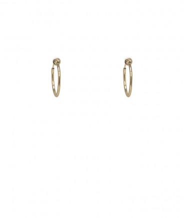 Créoles à clip dorées 2cm