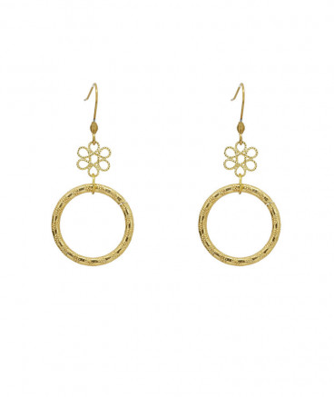 Boucles d'oreilles anneau ciselé