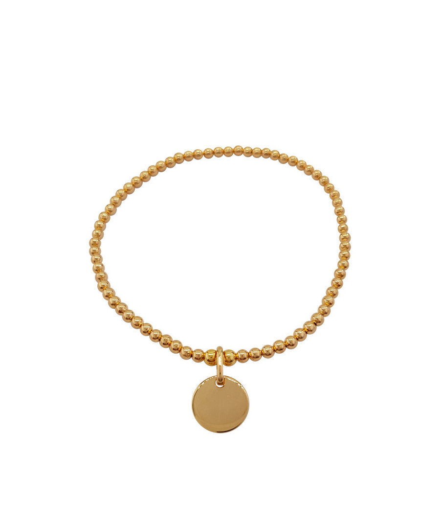 Bracelet perles et médaille plaqué or