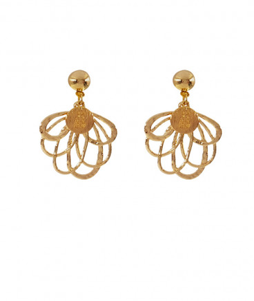 Boucles d'oreilles clip pendant libellule ananas