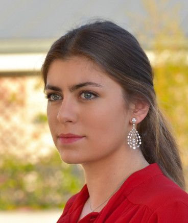 Boucles d'oreilles pendantes goutte zirconium