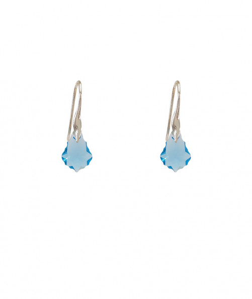 Boucles d'oreilles argent 925 cristal bleu