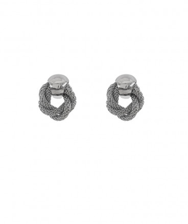 Boucles oreilles clip rhodiées anneaux