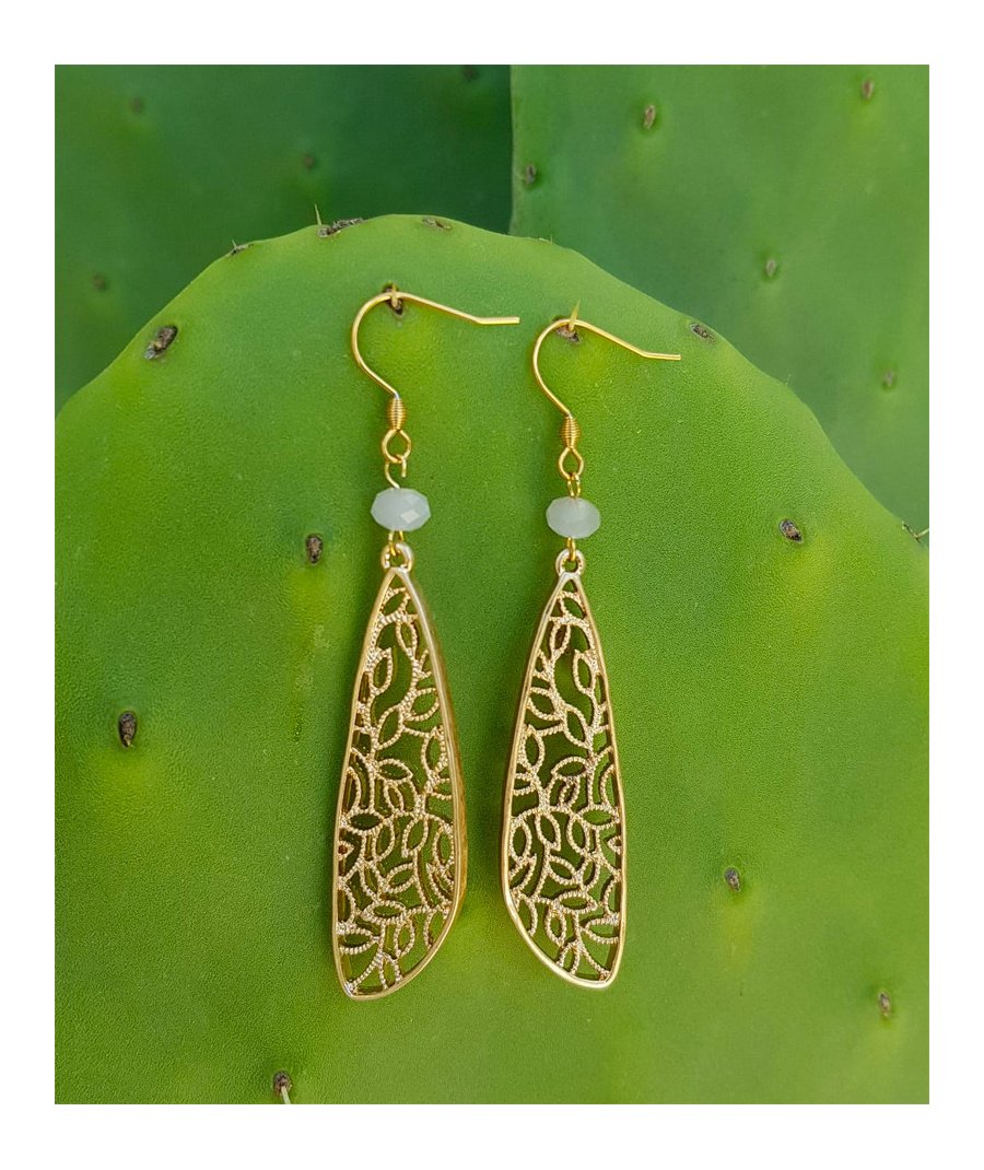 Boucles d'oreilles filigrane aile dorée