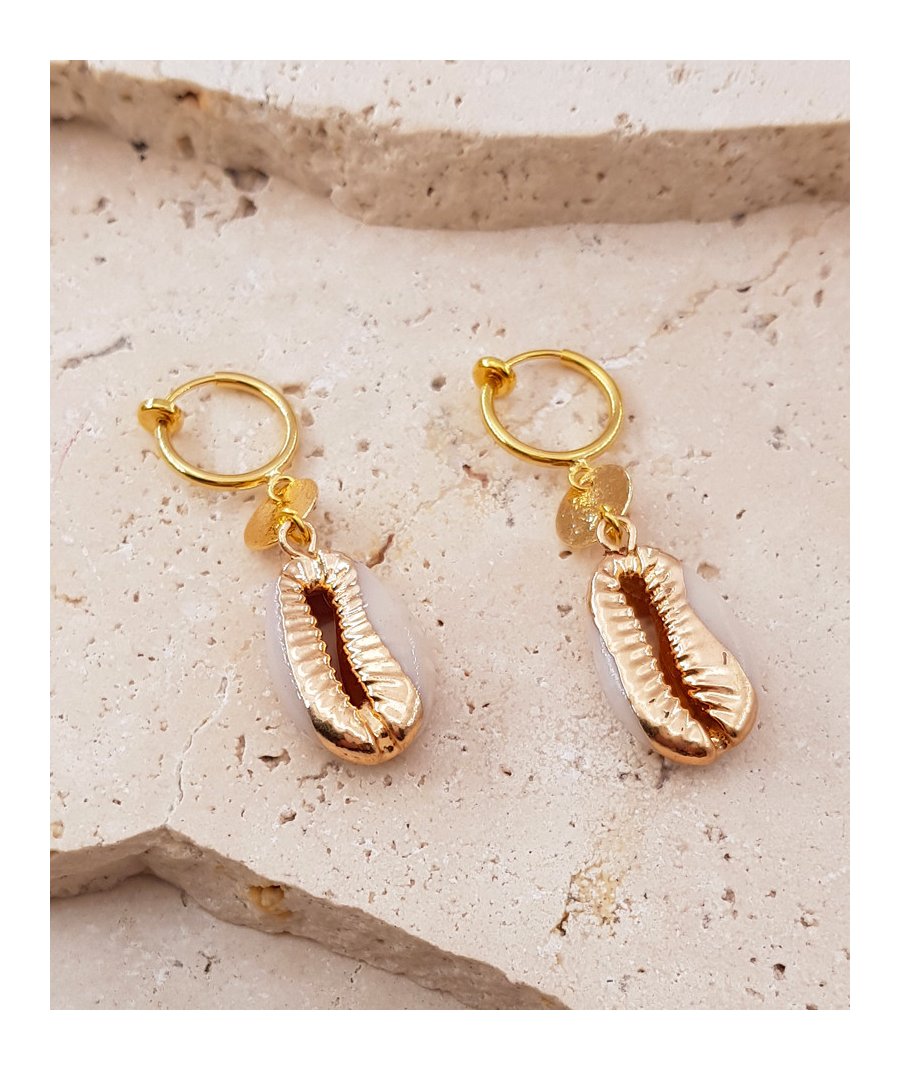 Boucles d'oreilles clips coquillage