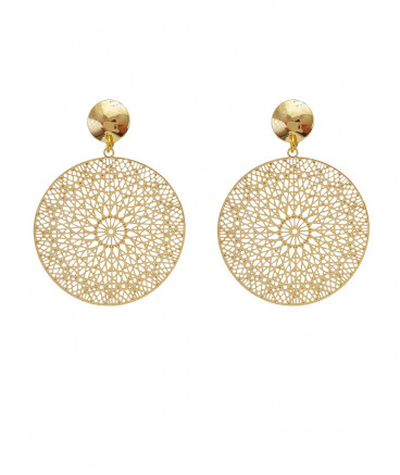 Boucles oreilles clips filigrane doré