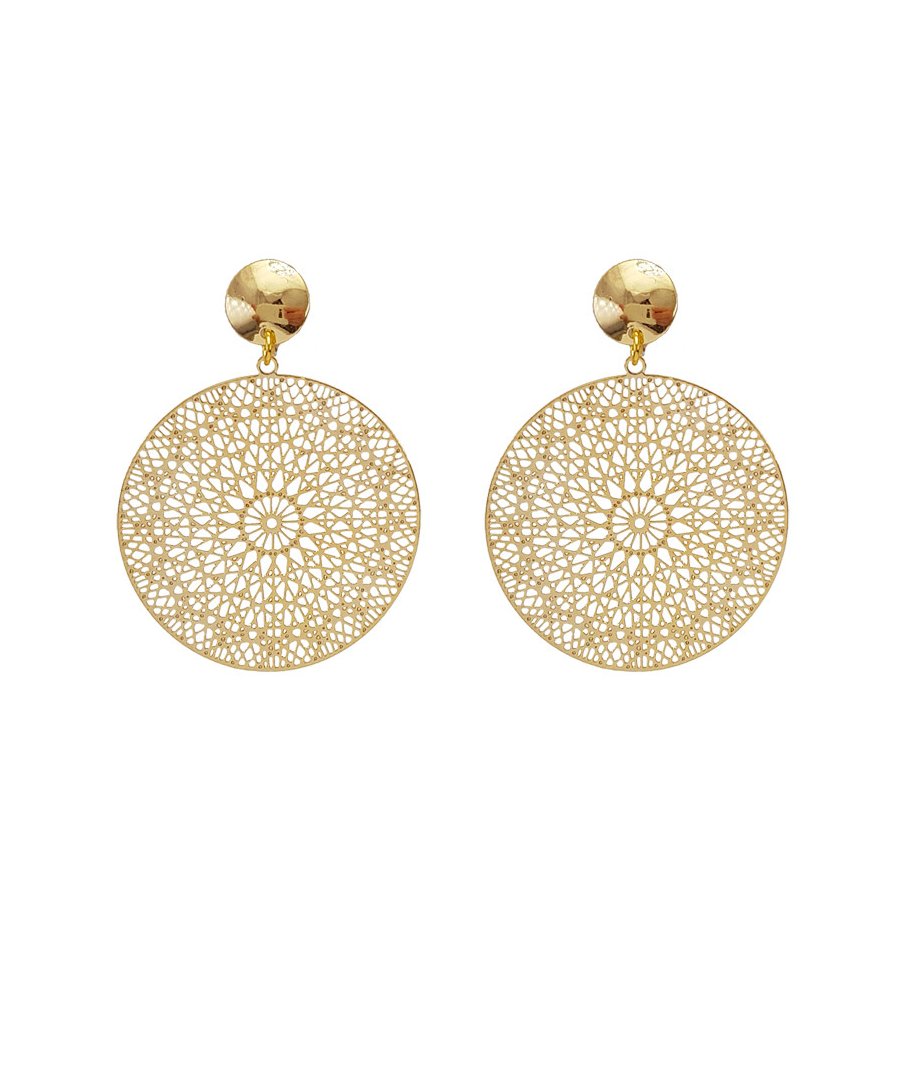 Boucles oreilles clips filigrane doré