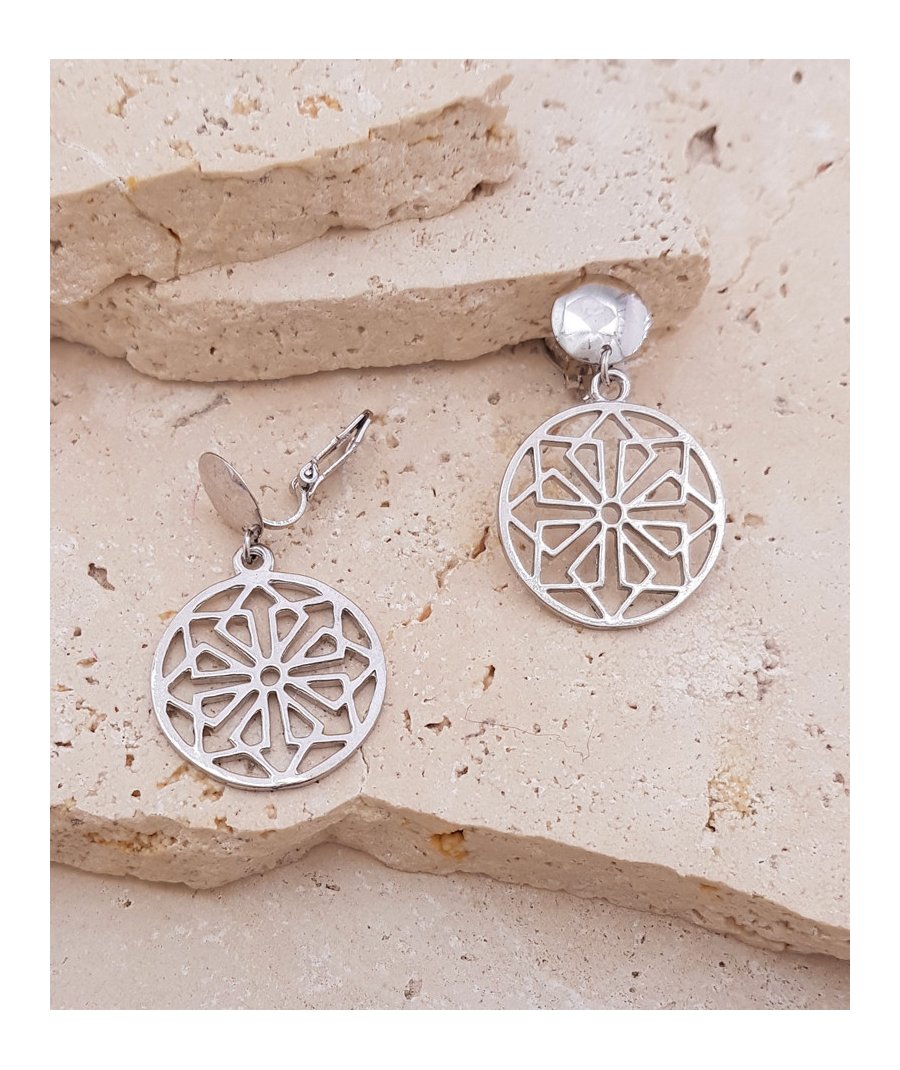 Boucles d'oreilles clips rhodiées