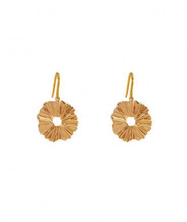 Boucles d'oreilles rondelle ondulée