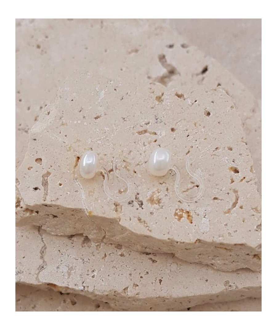 Boucles D'oreilles Clip Anciennes - Couleur Or Pâle Avec Perle Blanche Et Cristaux - Modèle 20