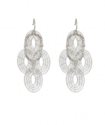 Boucles d'oreilles filigrané rhodié