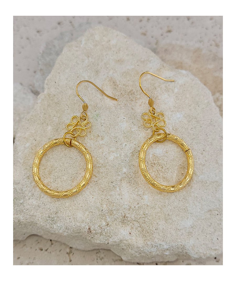 Boucles d'oreilles anneau ciselé