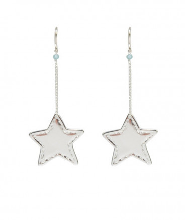 Boucles d'oreilles étoiles argentées