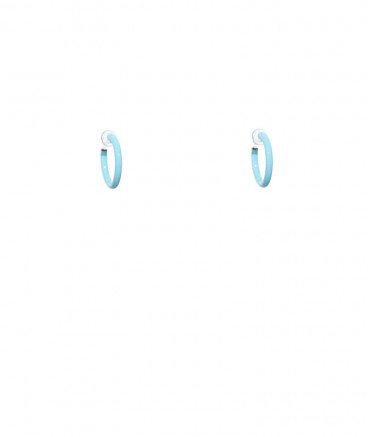 Créoles à clip bleues 13 mm