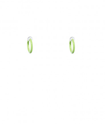 Créoles à clip vertes 13 mm ultra confort