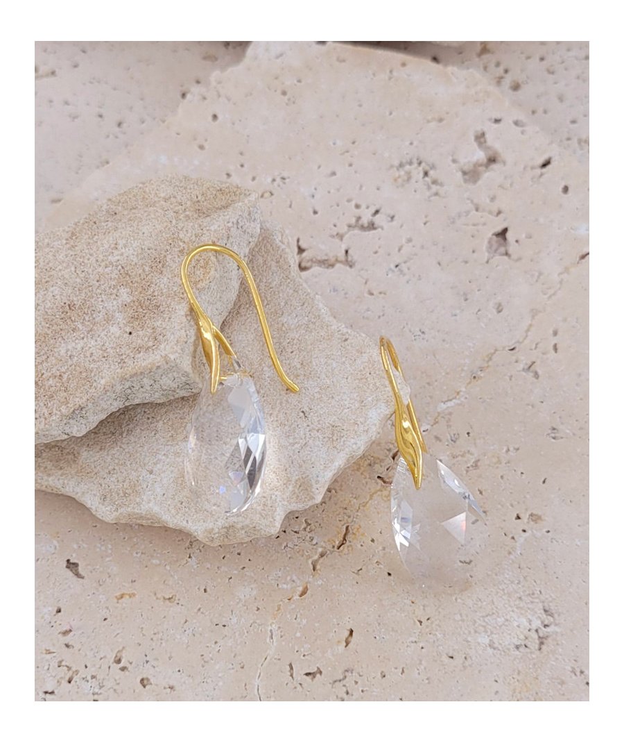 Boucles d'oreilles plaqué or cristal