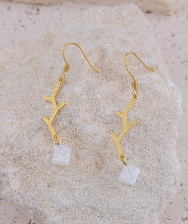 Boucles oreilles cristal de roche