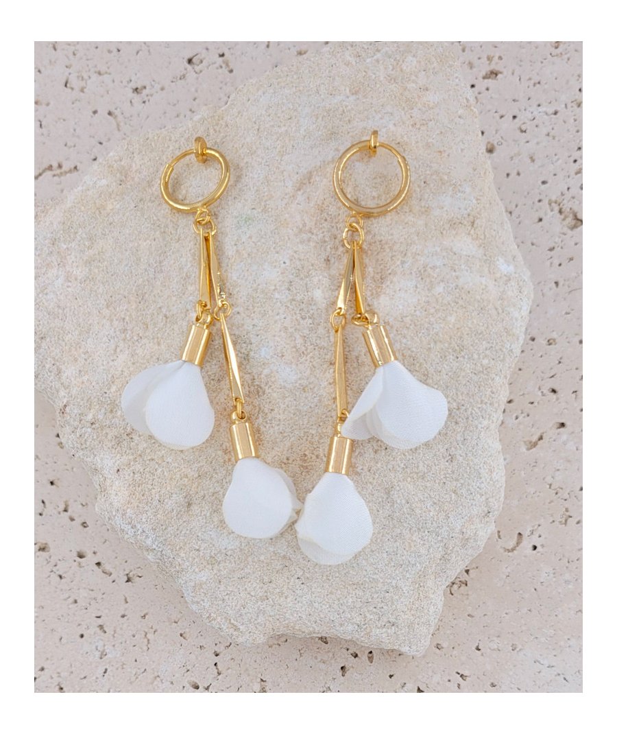 Boucles d'oreilles clip fleur