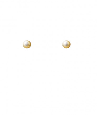 Boucles d'oreilles perle plaqué or 6 mm