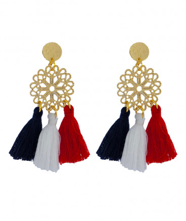 Boucles d'oreilles Drapeau français