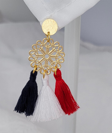 Boucles d'oreilles Drapeau français