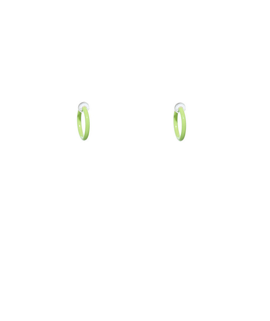 Créoles à clip vertes 13 mm