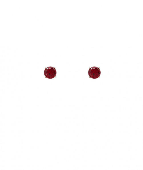 Boucles d'oreilles clip solitaire rubis