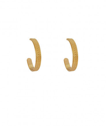 Boucles d'oreilles créoles acier doré