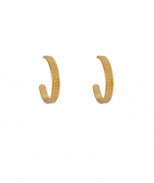 Boucles d'oreilles créoles acier doré