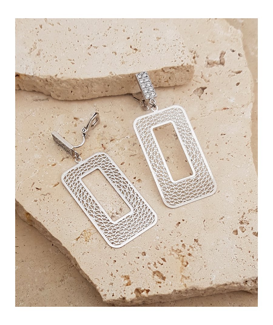 Boucles d'oreilles clips art déco