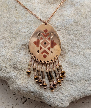 Pendentif acier mexicain
