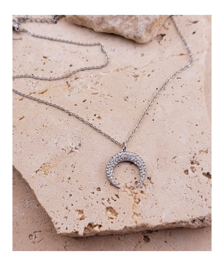 Pendentif acier lune