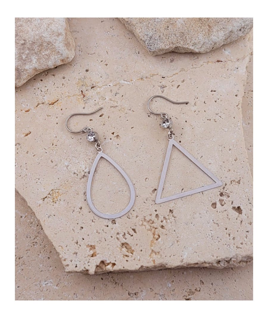 Boucles d'oreilles asymétriques géométriques