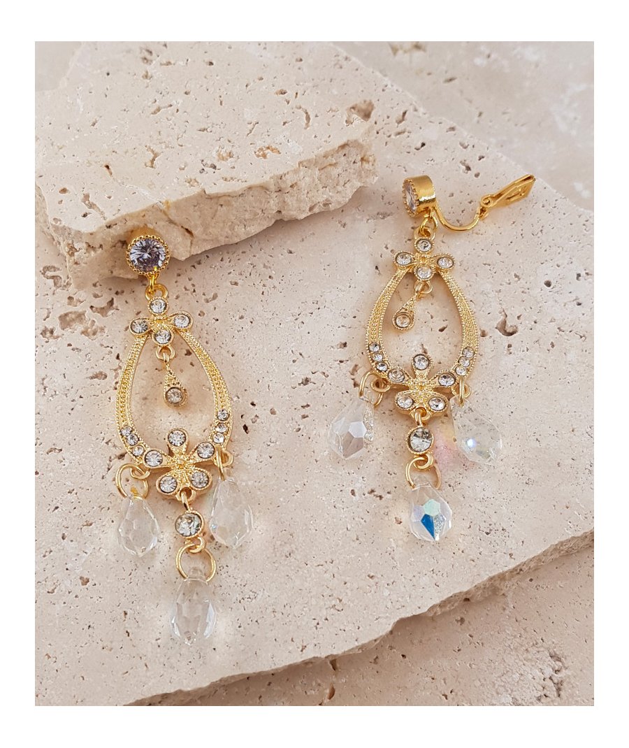 Boucles d'oreilles de mariée fleurs et perles Éloïse - Chic - Madame a dit oui