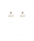 Boucles d'oreilles clip 3 perles