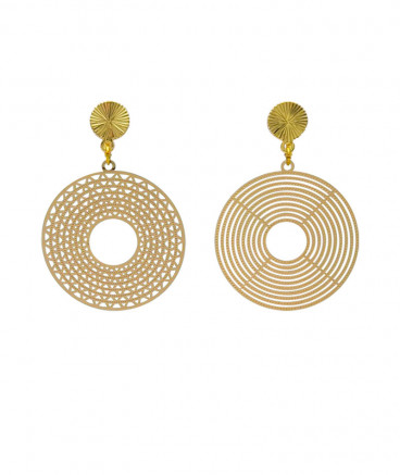 Boucles d'oreilles à clip asymétriques rondes