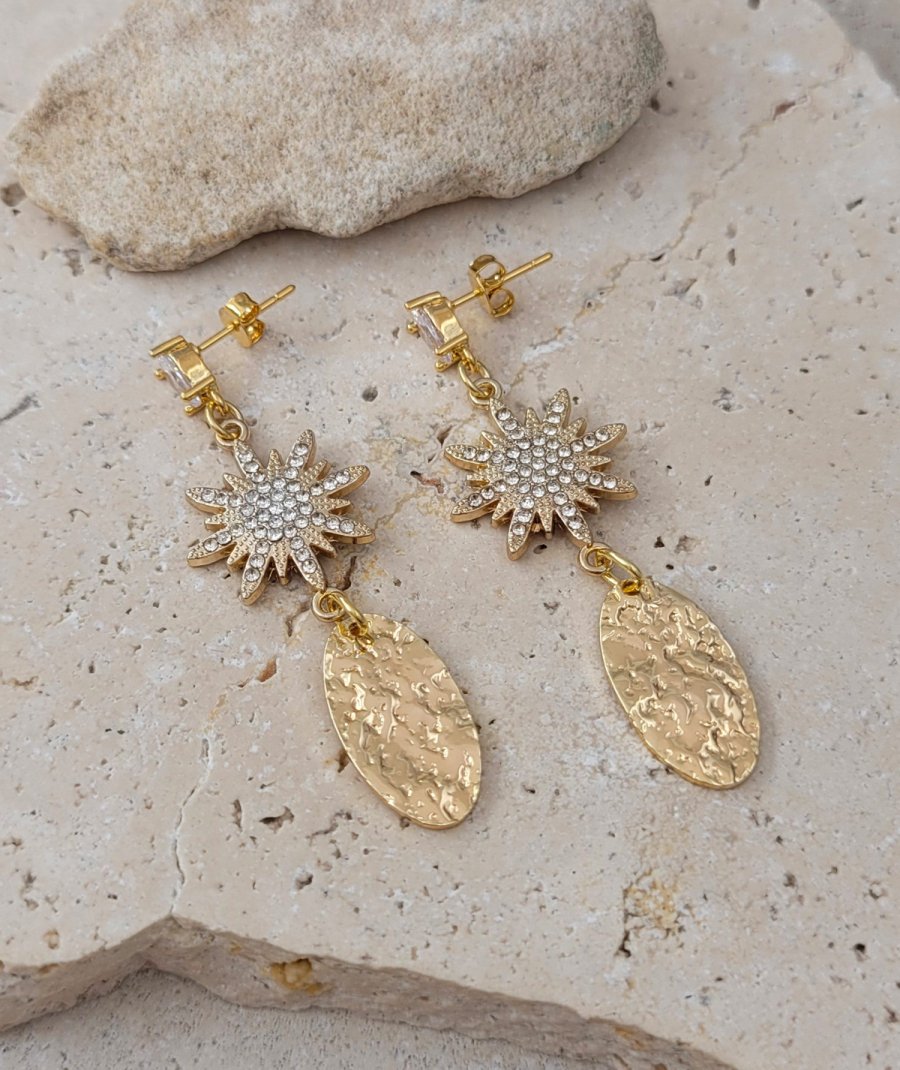 Boucles d'oreilles étoiles strass