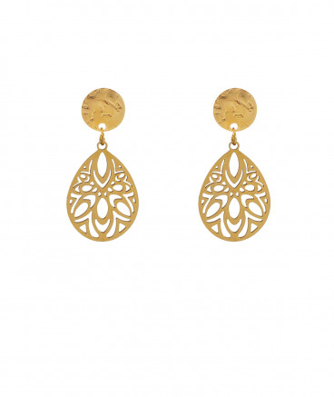 Boucles d'oreilles clip acier pendantes non percées