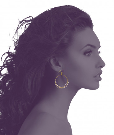 Boucles d'oreilles acier perles