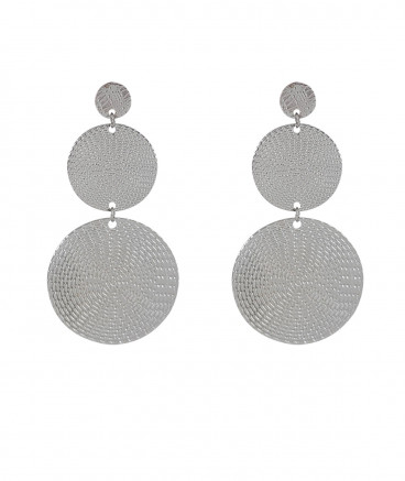 Boucles d'oreilles acier tressées