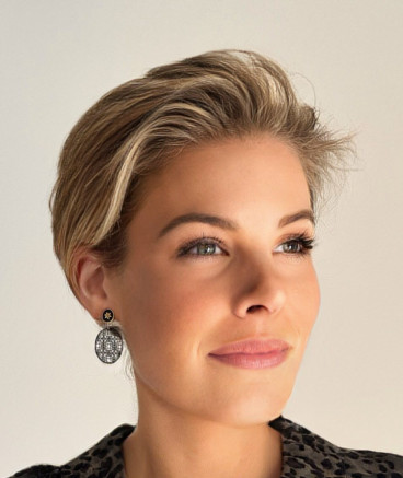 Boucles oreilles clip filigrane noir