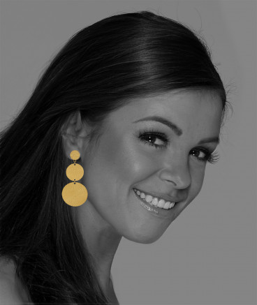 Boucles d'oreilles clip acier doré tressées