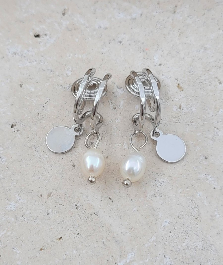 Boucles D'oreilles Clips Vintage - Anciennes - Fantaisie - Sans Perçage