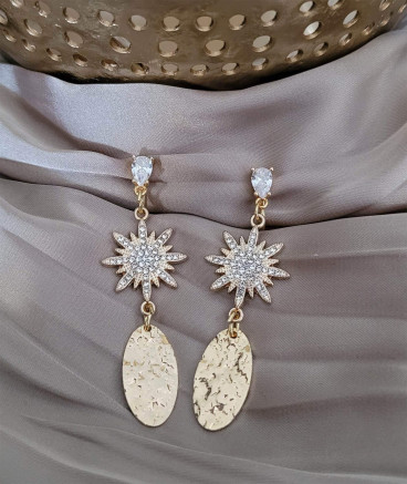 Boucles d'oreilles clip étoiles strass
