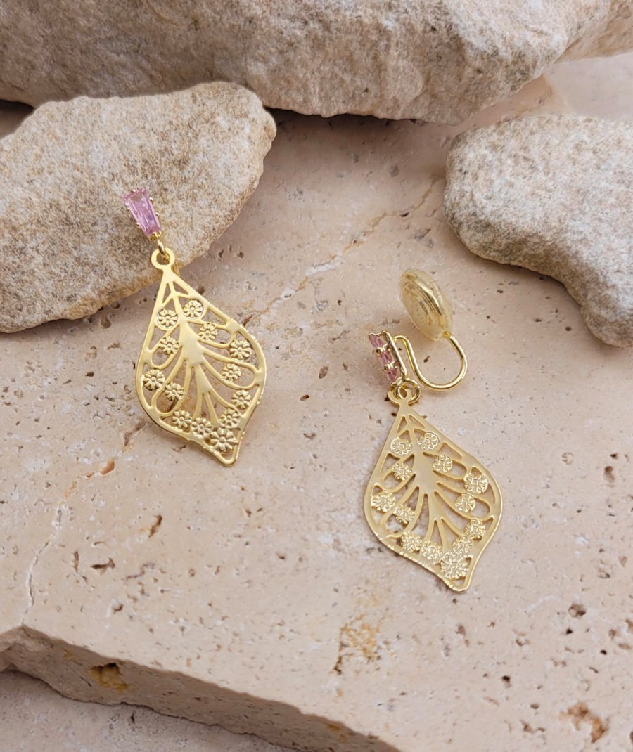 Boucles oreilles clips arabesque confort