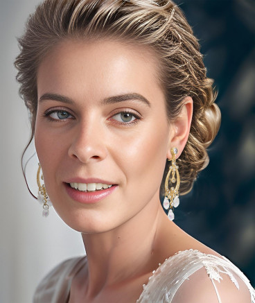 Boucles d'oreilles clip cristal gouttes
