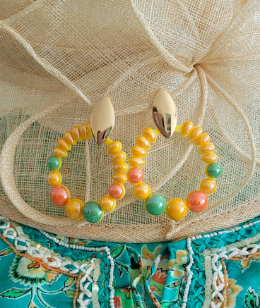 Boucles oreilles clips acidulées