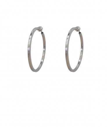 Boucles D'oreilles Créoles En Argent - Diamètre 4 Cm - Neuf Avec étiquettes - Envoi Immédiat De France