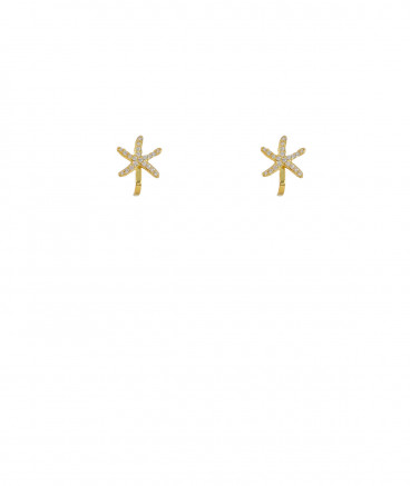 Boucles oreilles clips étoile de mer dorée filles (non percées)